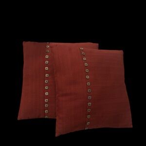2 Couture Throw Pillows Red